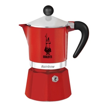 BREWER Bialetti Moka Rainbow, красный чайник на 3 чашки