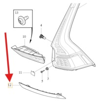 фото thumb №1, Відбивач бампера лівий задня volvo xc60 2018- оригінальний номер 32293628
