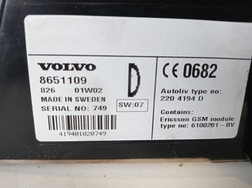 фото thumb №5, Панель радіо телефону volvo s60 8651109