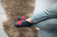 ПАПУТКИ, тапочки кожаные, тапочки, туфли, темно-синие, разные
