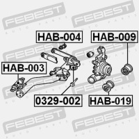 Купить Febest болт с эксцентрик, фото thumb