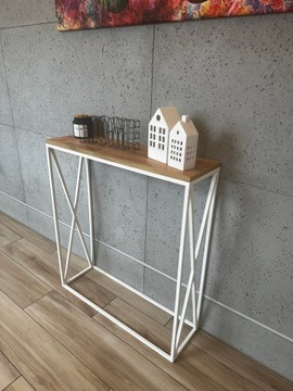 Консоль туалетного столика INDUSTRIAL LOFT 80Х25х90 БЕЛЫЙ