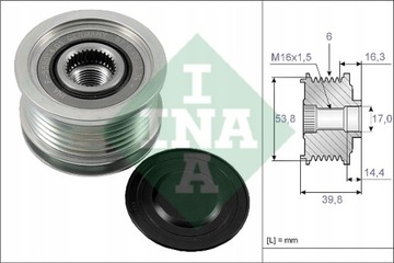 фото thumb №2, Сцепление jednokierunkowe генератора ina 535017010