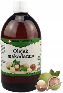 OLEJ MAKADAMIA NATURALNY OLEJEK Z ORZECHÓW MACADAMIA 0,5L