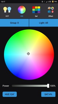 Комплект светодиодной лампы Quadralite Thea 150 RGB + блок питания