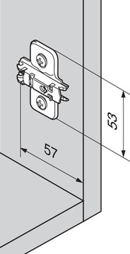 ПЕТЛЯ ВНУТРЕННЯЯ BLUM 71T3750+ НАПРАВЛЯЮЩАЯ