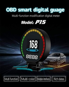2,8-дюймовый проекционный дисплей P15 HUD OBD2 Спидометр