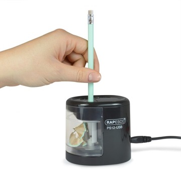 Точилка электрическая черная RAPESCO USB автомат