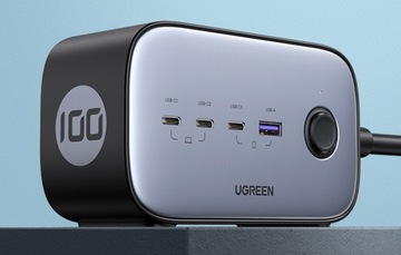 Удлинитель UGREEN 3xUSB-C 1xUSB-A 3xAC 100 Вт
