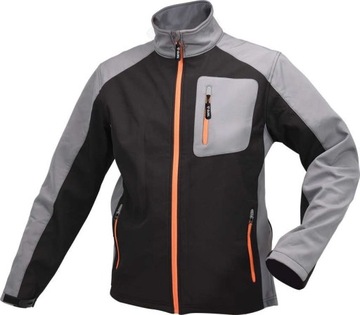 РАБОЧАЯ КУРТКА SOFTSHELL, ЧЕРНО-СЕРАЯ, размер XXXL