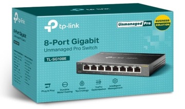 КОММУТАТОР TP-LINK TL-SG108E 8 ГИГАБИТНЫХ ПОРТОВ 1000 МБ/с