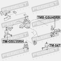 фото thumb №10, Подушка двигуна права febest tm-gsu35rh