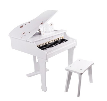 DUŻE PIANINO FORTEPIAN KSIĄŻECZKA I KRZESEŁKO PIANINKO BABY CLASSIC WORLD