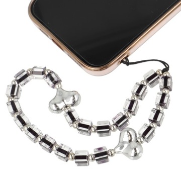 Кулон Quick Phone СЕРДЦЕ СЕРЕБРЯНЫЕ БУСИНЫ