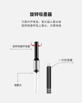 Ручка Fizz Pen для каллиграфии, металлическая перьевая ручка, двойной запас чернил, наконечник 1,2 мм
