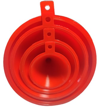 Zestaw plastikowych lejków 4 szt do warsztatu