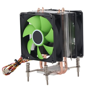 Chłodzenie CPU z dwoma wentylatorami bez podświetlenia do AMD AM4 FM2