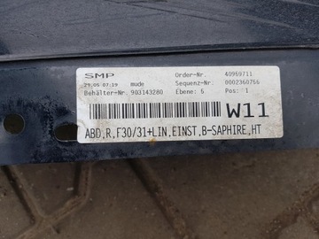 фото thumb №8, Bmw 3 f30 11-14r планка пороговая правая 475 чёрный sapphire