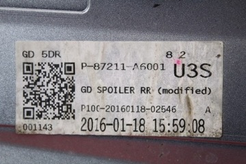 фото thumb №8, Спойлер спойлер спойлер u3s 87210-a6001 hyundai i30 i 30 ii 5d hb рестайлінг 15-17