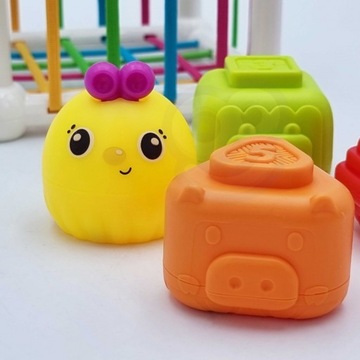 Kostka Elastyczna Sensoryczna Sorter Toys Gumki 7el.