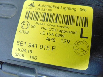 фото thumb №16, Лампа левая перед skoda octavia iii рестайлинг 5e1941015f европа