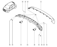 фото thumb №1, Renault twingo iii 2015- спойлер спойлер кришка багажника задня