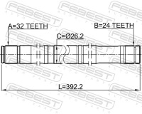 Febest приводной вал правая Доставка, фото thumb