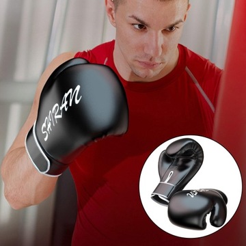Core Boxing Gloves Adult Kids Sparring Training Boxing Gloves 10oz_Black