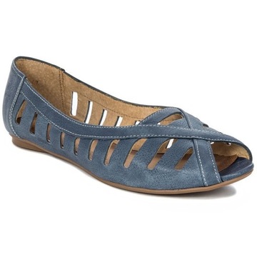 Baleriny Maciejka 04506-17 Granat Na Jeans r.37