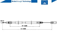 фото thumb №2, Трос гальма ручного lancia phedra 2.2 d multije