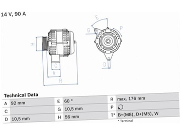 фото thumb №2, Генератор mercedes t1 2.3 класс s w140 3.2 3.4