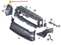 Bmw 3 f30 правий зовнішній канал повітря радіатора m race 51748055062 oem Київ, фото thumb