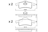фото thumb №2, Гальмівні колодки гальмівні jeep grand cherokee 99- зад metel