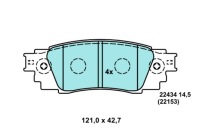 фото thumb №2, Тормозные колодки тормозные керамические задняя lexus es nx rx ux toyota camry c-hr