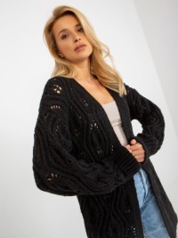 Openwork Cardigan Long Pad свитер с шерстью 3021 Ecru One Size
