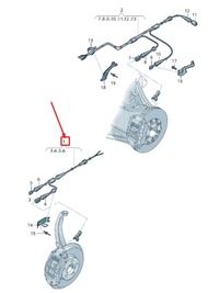 фото thumb №8, Audi q8 4mn передняя часть left abs wheel speed датчик проводка harness 4m0972251d