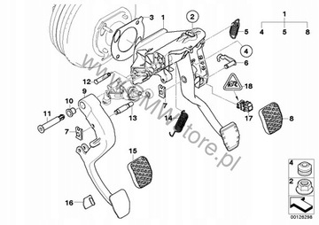 фото thumb №16, Bmw e60 e61 педаль тормоза сцепления помпа датчик педали механическая коробка передач kpl 6769219