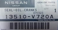 Ущільнювач вала колінчастого nissan almera n16 primera p12 оригінальний номер 13510v720a Оригінал, фото thumb