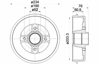 фото thumb №5, Барабан ham. renault t. clio/ megane/ thalia/ twingo 96- bez підшипник textar 9