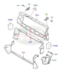 фото thumb №2, Дефлектор радіатора land rover range rover evoque l538 lr034397 lr027023