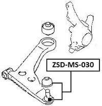 фото thumb №2, Шарова опора важеля mitsubishi space runner 99- нижній