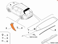 фото thumb №1, Молдинг скло кришки задній ліва alfa romeo stelvio