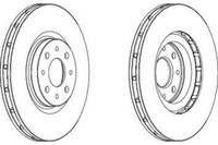 фото thumb №1, Ferodo тормозные диски тормозные 2szt alfa romeo mito chrys
