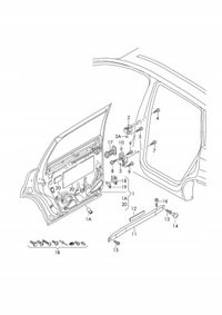 фото thumb №12, Петля дверь правые зад dół 4l0833412a lz5e audi q7