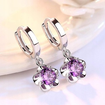 Серьги из серебра 925 пробы с фианитами в подарок