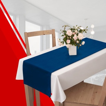BIEŻNIK NA STÓŁ 40x140 WELUR VELVET RÓŻNE KOLORY ZIELEŃ BEŻ GRANAT ŻÓŁTY