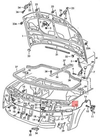 фото thumb №10, Шланг блокировка крышки vag audi a8 s8 quattro 2003 2010 оригинальный