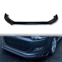 фото thumb №1, Накладка бампера сплиттер vw polo 2010-2013 чёрный блеск
