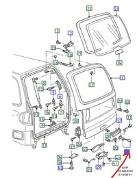 фото thumb №1, Вкладка замка багажника ford galaxy mk1 1997-1998