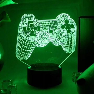 Настольная лампа Статуя Led Pad Контроллер PS Playstation Ваша надпись